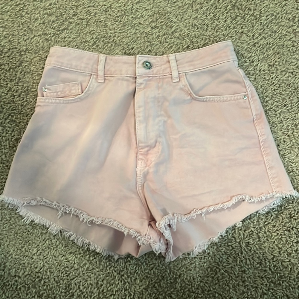 Zara pink high waisted shorts
